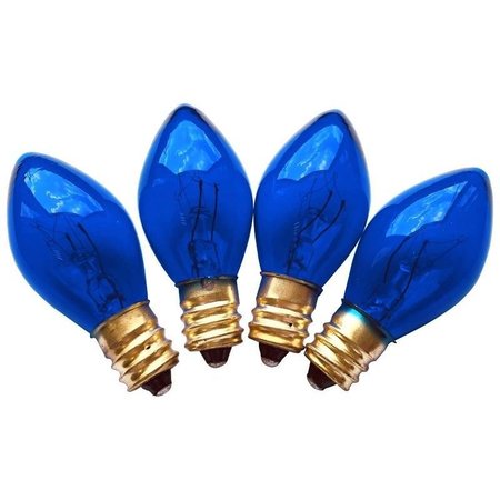 SANTAS FOREST Light Bulb, 5 W, Candelabra Lamp Base, Incandescent Lamp, Transparent Blue Light 19114